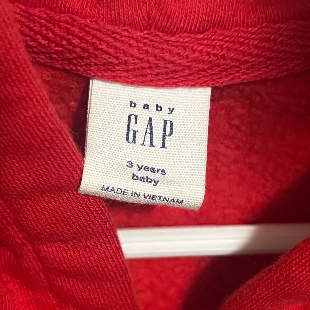 GAP Kids Bold Red Zip-Up Hoodie - Picture 4 of 4